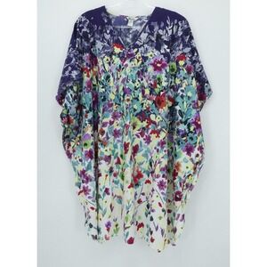 Winlar Floral Kimono Duster One Size Boho Long Kaftan Cardigan Resort Cover Up